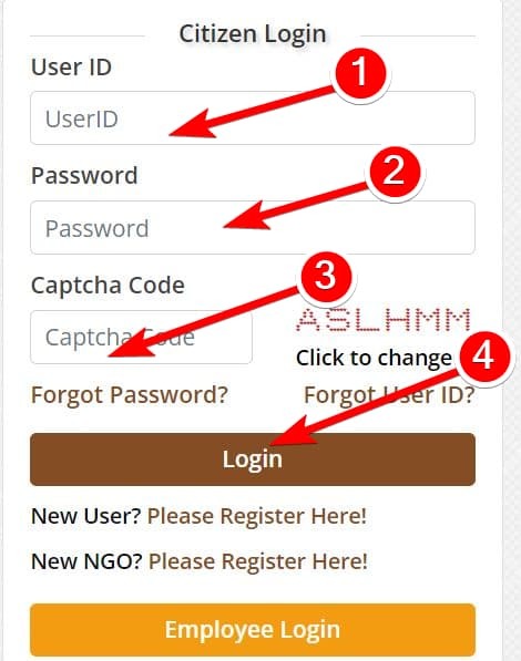 E Samaj Kalyan Gujarat Citizen Login