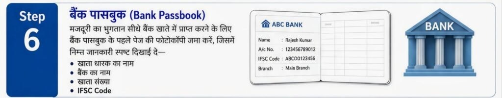 NREGA Job Card के लिए बैंक पासबुक